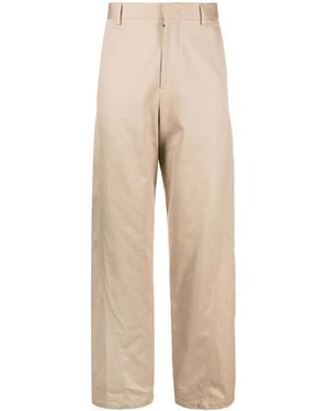 Lanvin Twisted Cotton Chino Trousers - Natural