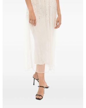 AllSaints Robyn Sequin-Embellished Midi Dress - White
