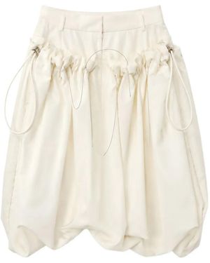 Sacai Falda Con Cordones En La Cintura - Blanco