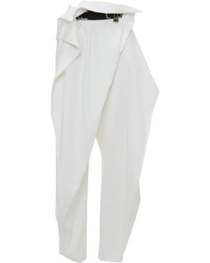 JW Anderson Folded-Waist Straight Trousers - White