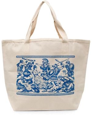Melt Graphic-Print Tote Bag - Blue