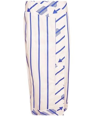 Johanna Ortiz Mar De Cortes Midi Skirt - Blue