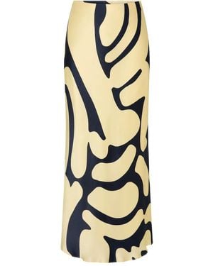 Rebecca Vallance Dune Midi-Rok Met Print - Geel