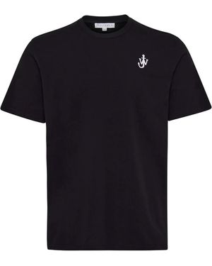JW Anderson アンカーエンブロイダリー Tシャツ - ブラック
