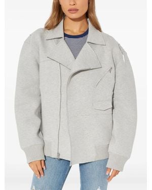 Norma Kamali Veste Bomber À Fermeture Zippée - Gris