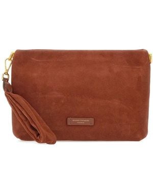 Gianni Chiarini Suede Clutch Bag - Brown