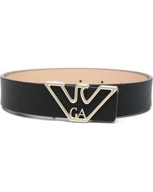 Emporio Armani ロゴバックル ベルト - ブラック