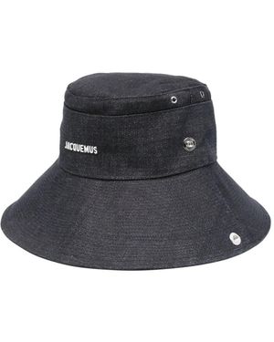 Jacquemus Bucket Hat With Logo - Blue