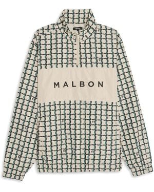 Malbon Golf Logo Patch Zip Jacket - White