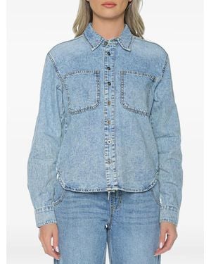 One Teaspoon Nixie Acid-Wash Denim Shirt - Blue