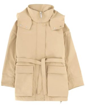 Herno Laminar Belted Parka - Natural