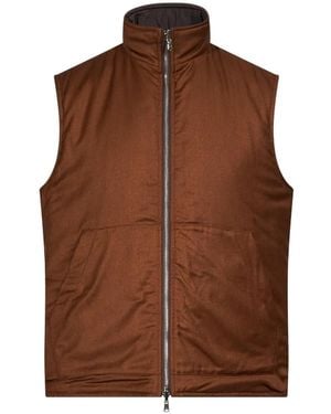 Briglia 1949 High-Neck Reversible Gilet - Brown