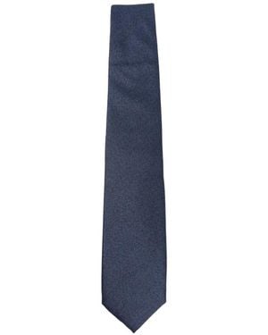 Corneliani Textured Pointed Tie - Blue