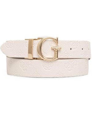 Guess Cinturón James Con Logo 4G - Blanco