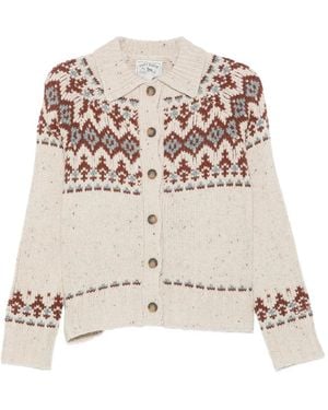 MC2 Saint Barth Cardigan En Maille Fair Isle - Neutre