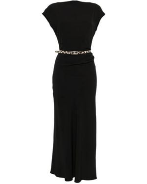Imperial Belted Maxi Dress - Black