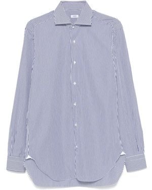 Barba Napoli ストライプ シャツ - ブルー