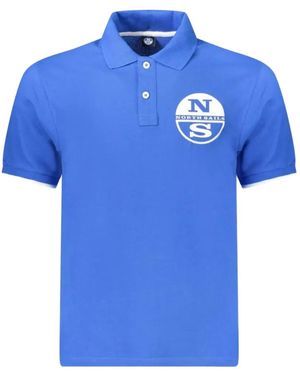 North Sails Logo-Print Polo Shirt - Blue
