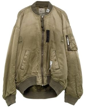 Maison Mihara Yasuhiro Zip-Fastening Bomber Jacket - Green