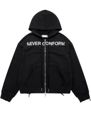 MATIERES FECALES Distressed Never Conform Hoodie - Black