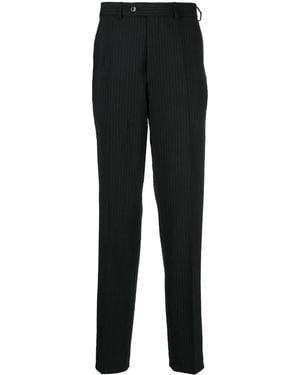 Palmier Pinstripe Tailored Suit Trousers - Black