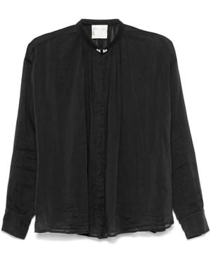 forte_forte Crystal-Embellished Voile Shirt - Black