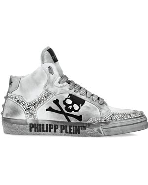 Philipp Plein Studs Retrokickz Tm Trainers - White