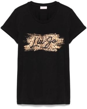 Liu Jo Animal-Print T-Shirt - Black