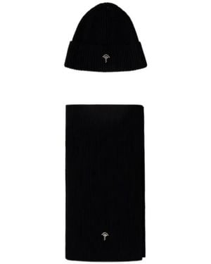Joop! Ribbed-Knit Beanie Hat And Scarf (Set Of Two) - Black
