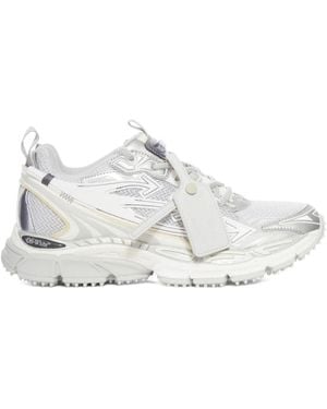 Off-White c/o Virgil Abloh Leather-Tag Lace-Up Trainers - White