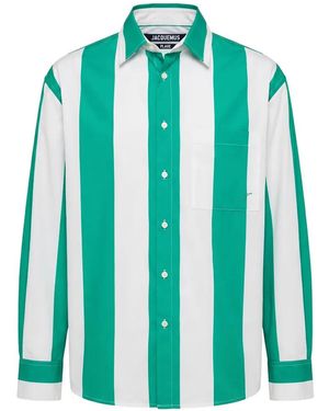 Jacquemus Camargue Striped Long-Sleeve Shirt - Blue
