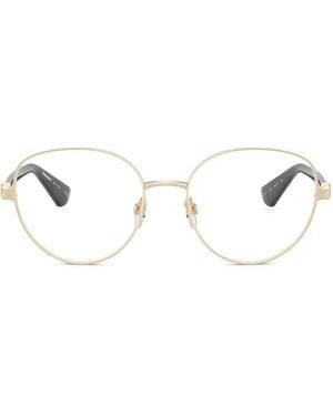 Burberry Round-Frame Glasses - Natural
