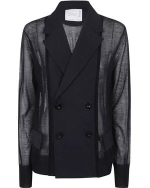 Sacai Semi-Sheer Blazer - Black
