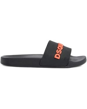 DSquared² Logo Slides - Black