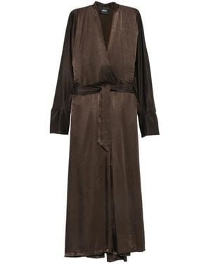 Dixie Belted Wrap Midi Dress - Brown