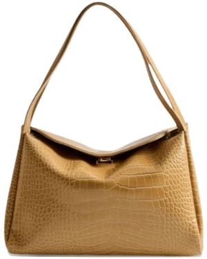 THEMOIRÈ Eudora Embossed Shoulder Bag - Brown