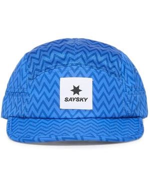 Saysky Combat Zigzag-Print Cap - Blue