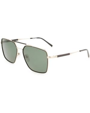 Ferragamo Rectangular-Frame Sunglasses - Metallic