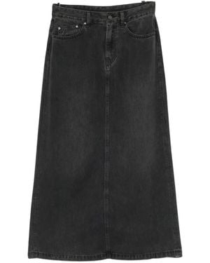 JNBY A-Line Maxi Denim Skirt - Black