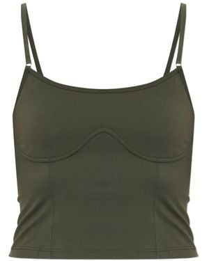 Rethinkit Studios Seam-Detail Sleeveless Top - Green