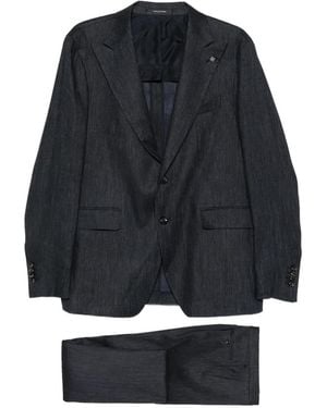 Tagliatore Peak-Lapel Single-Breasted Suit - Blue