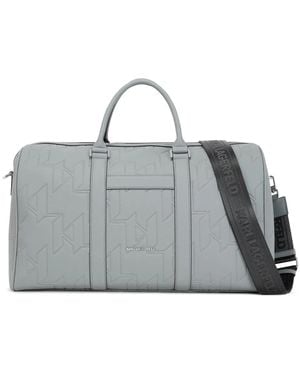 Karl Lagerfeld Borsone Con Monogramma - Grigio