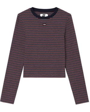 Izzue Striped Long-Sleeve T-Shirt - Purple