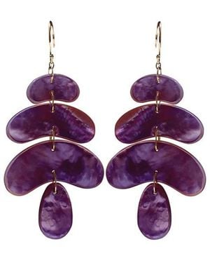 Ten Thousand Things 18Kt Gelbgoldohrringe Mit Rubin - Lila