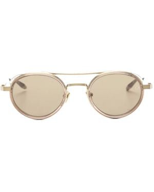 Akoni Round-Frame Sunglasses - Natural