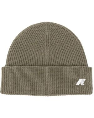 K-Way Brice Ribbed-Knit Beanie Hat - Green