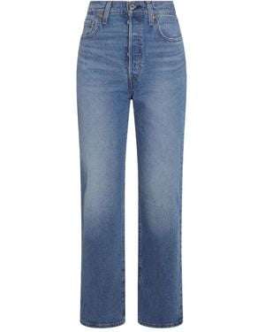 Levi's Jeans Dritti A Vita Alta - Blu