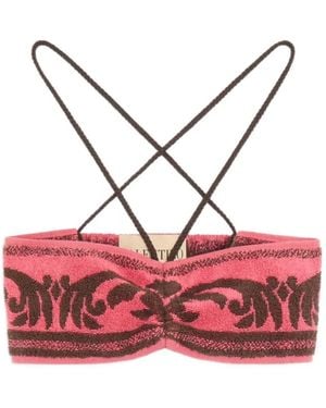 Valentino Garavani Dessus En Tissu Éponge - Red