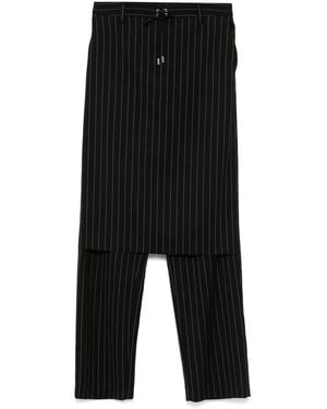Jean Paul Gaultier Lace-Up Suit Skirt Pant - Black