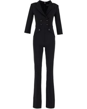 Elisabetta Franchi Double-breasted Jumpsuit - ブラック